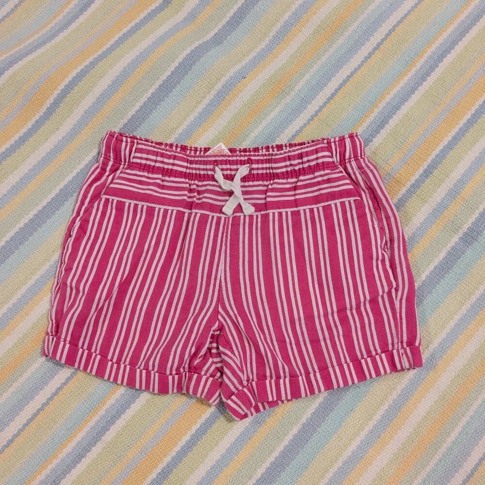 Girls Wonder Nation pink & white striped pull on shorts size 6